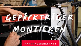 Gepäckträger montieren  Trekkingbike  Bikepacking [upl. by Eelarbed]