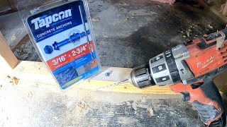 Easy anchor to Concrete Tapcon Install [upl. by Rennane]