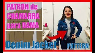 PATRON DE CHAMARRA  TRAZO PARA CHAMARRA DE MEZCLILLA TIPO LEVIS  DENIM JACKET TUTORIAL DIY [upl. by Sergeant484]