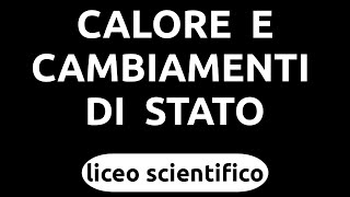 Teoria  Il calore e i cambiamenti di stato [upl. by Nuahsad]