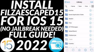 Install FilzaEscaped15 Without Jailbreak  Filza iOS 15 to 1511  FilzaEscaped iOS 15 No Jailbreak [upl. by Adahs]