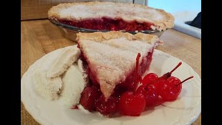 Cherry Pie with Frozen Cherries Sour Cherries 👨‍🍳🍒🥧 [upl. by Danell]