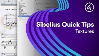 Sibelius Quick Tips Textures [upl. by Zinn]