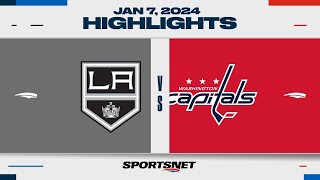 NHL Highlights  Kings vs Capitals  January 7 2024 [upl. by Aryhs347]