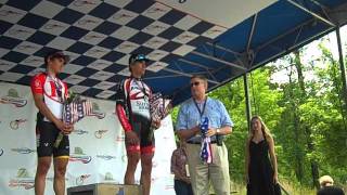 The podium ceremony from USA Cycling Professional Time Trial National ChampionshipsAVI [upl. by Aerdna]