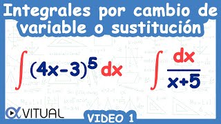 🐍 Integrales por Cambio de Variable o Sustitución  Video 1 [upl. by Chlores]