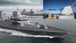 Leonardo 127mm Vulcano Gun For German Navy’s New F126 Frigates [upl. by Joelly699]