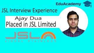 Jindal Stainless Limited Interview Experience By Ajay Dua  Questions and Answers [upl. by Nonnac93]