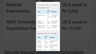 RIMT MEDICAL COLLEGE FEE STRUCTURE FOR GOVT AND MANAGEMENT QUOTA SEATS punjab bfuhs neet nmc [upl. by Dlorrej798]