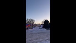 Crews battle house fire in southeast Lincoln [upl. by Enyawud716]