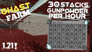 EASIEST GHAST amp GUNPOWDER Farm in Minecraft Bedrock 121 MCPEXboxPS4Nintendo Switch [upl. by Yssis6]