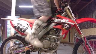 2008 crf 250 decomp mod cold start [upl. by Okim]