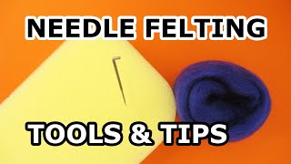 Needle Felting TOOLS for beginners you only need two or three [upl. by Oicnoel]