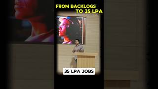 Cracking 35LPA JOB from BACKLOGS My journey viralshorts shorts motivation [upl. by Nessie]