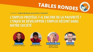 Journée mondiale du refus de la misère Table ronde  L’emploi protègetil encore de la pauvreté [upl. by Leonelle]