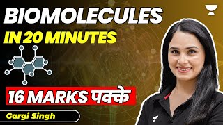 Biomolecules in 20 minutes  16 marks pakke  Biology  NEET 2023  Gargi Singh [upl. by Nonnad]