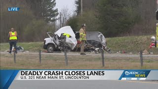 Deadly crash closes US321 South near Lincolnton [upl. by Enoitna]