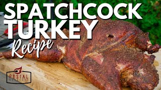 Spatchcock Turkey Recipe  Juicy Smoked Turkey on the Weber Kettle [upl. by Kenelm]