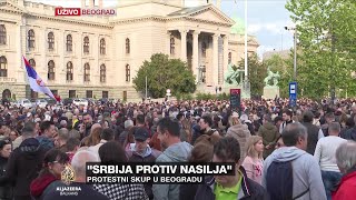 U Beogradu protestni skup Srbija protiv nasilja [upl. by Dumm110]