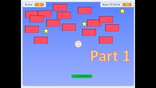 Scratch Tutorial  Brick Breaker Game  Part 1  Breakout Game [upl. by Knowle]