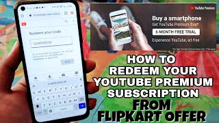 How to Redeem your YouTube Premium Subscription Code from Flipkart  Step by Step🔥 [upl. by Ytima477]