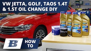 How to Change the Oil on a 20192024 VW Taos Jetta Golf 14T or 15T [upl. by Nitsur]