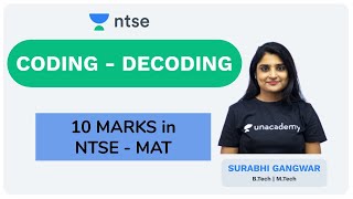 Coding Decoding  NTSE Mental Ability Test  Unacademy Foundation  MAT  Surabhi Gangwar [upl. by Tanney]