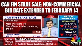 Can Fin Stake Sale Noncommercial Bid Date Extended to February 14  CNBC TV18 [upl. by Eselahc]