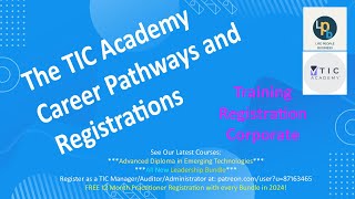 TIC Academy Career Paths and Professional Registrations [upl. by Coppins]