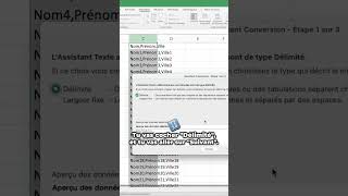 Comment séparer le contenu dune colonne en plusieurs colonnes sur Excel [upl. by Notsgnik]