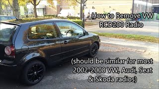 How to Remove VW PoloAudi Radio Double DIN [upl. by Acey]