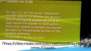 How to update Official Firmware psp 100020003000 [upl. by Einor610]