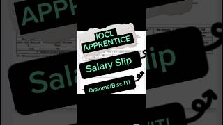 IOCL APPRENTICE Salary Slip iocl apprentice refineries [upl. by Debby]