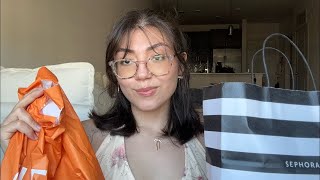 ASMR Sephora Sale Haul  Whispers Tapping Rambles [upl. by Aicenra]