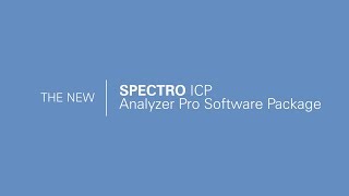 SPECTRO ICPOES Analyzer Pro Software [upl. by Hiltner]