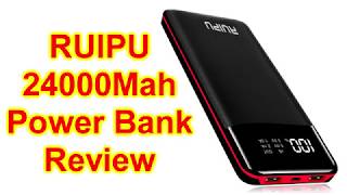 Product Review RUIPU 121 Power Bank 24000mAh Portable Charger [upl. by Mable679]