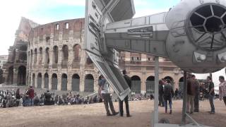 Star Wars Day a Roma Colosseo  Caccia Imperiale Film Guerre Stellari [upl. by Yesllek]