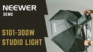 Neewer Demo  S101300W Professional Studio Monolight Strobe Flash Light [upl. by Secnirp828]