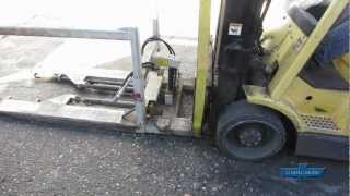 Cascade QFM Quick Fork Mount Forward Bin Dumper Forklift Attachment [upl. by Scammon]