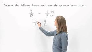 Lowest Common Denominator  Subtracting Fractions  MathHelpcom [upl. by Wappes]