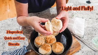 2 Ingredient Biscuits Step By Step Instructions [upl. by Gianna320]