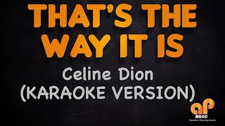 THATS THE WAY IT IS  Celine Dion KARAOKE HQ VERSION [upl. by Anneirb]