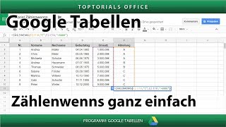 Zählenwenns ganz einfach Google Tabellen [upl. by Berardo]