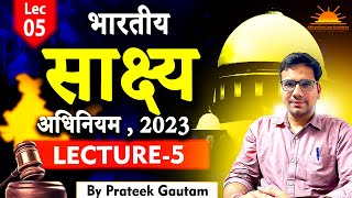 The Bharatiye Saksha Adhiniyam 2023  BSA 2023  Lecture5 BSA Lecture  New Criminal Laws [upl. by Akinorev]