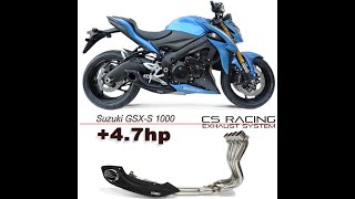 Suzuki GSX S1000 2015  up CS Racing vs Stock Exhaust  Dyno Results [upl. by Ranger804]