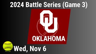 2024 Nov 6  Softball  Game 3 Battle Series  Oklahoma Fall Series  20241106 [upl. by Chandos]