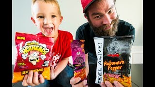 5 year old SPICIEST SNACK CHALLENGE [upl. by Imik]