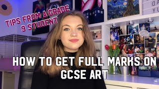 How to get FULL MARKS on GCSE Art Tips and advice from a grade 9 student A  book tour [upl. by Ahsener]