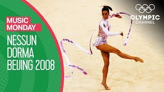 Almudena Cid Performs Rhythmic Gymnastics to Nessun Dorma at Beijing 2008  Music Monday [upl. by Ennayhc]