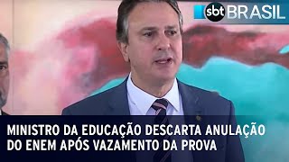 Ministro da Educação descarta anulação do Enem após vazamento da prova  SBT Brasil 061123 [upl. by Ibok]